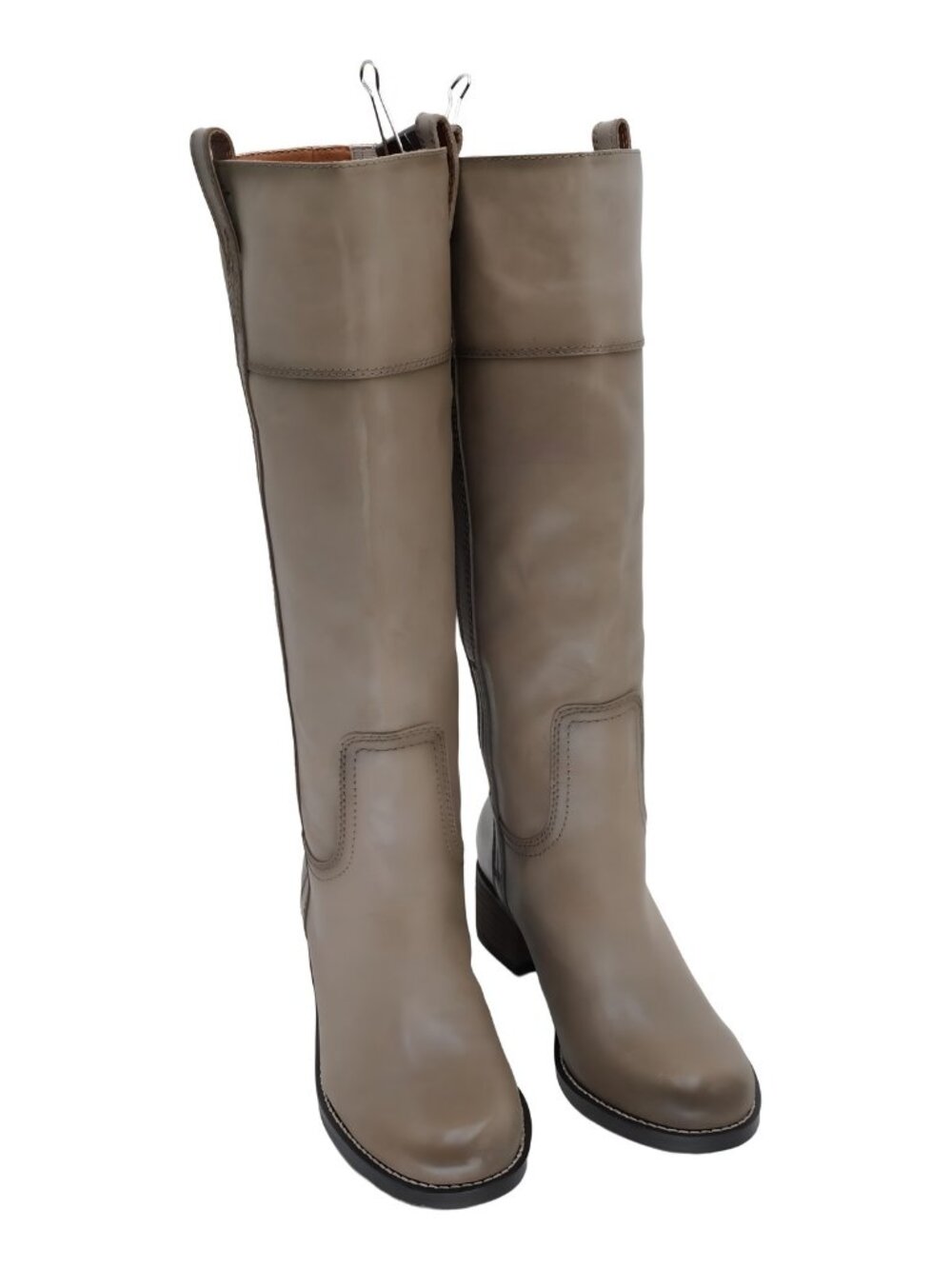 Lucky Brand Womens Hybiscus Pull-On Riding Boot Silver Cloud Sz 7.5M